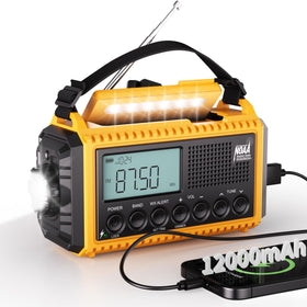 Mesqool front panel showing buttons and digital tuner, clear controls for emergencies