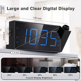 Mesqool 180 degree projector with focus control for sharp visibility