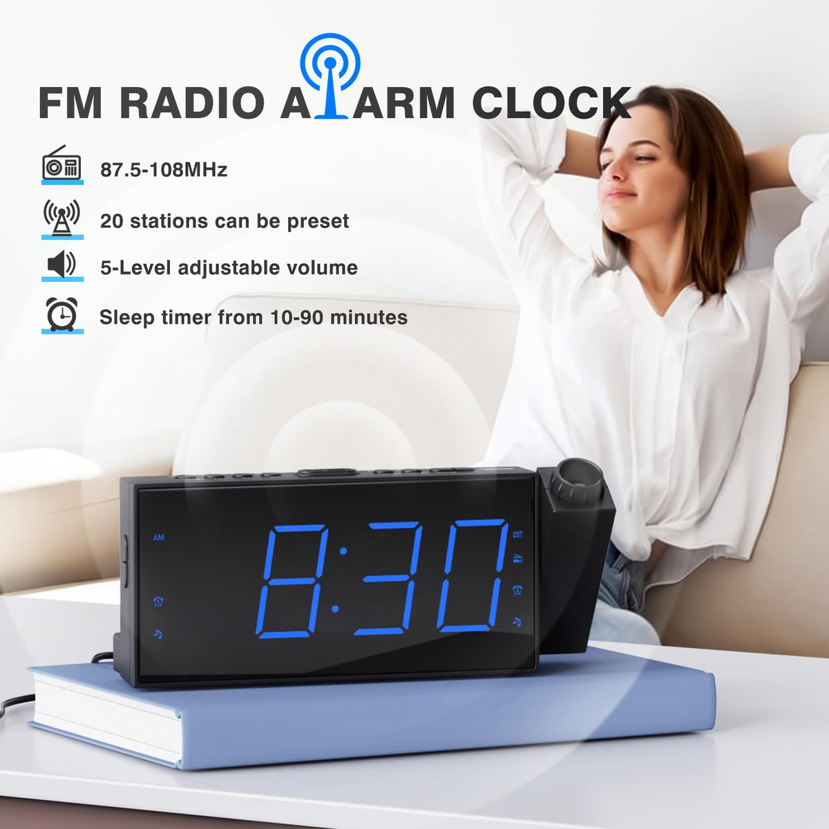 Mesqool 7 inch LED display with adjustable brightness for day and night