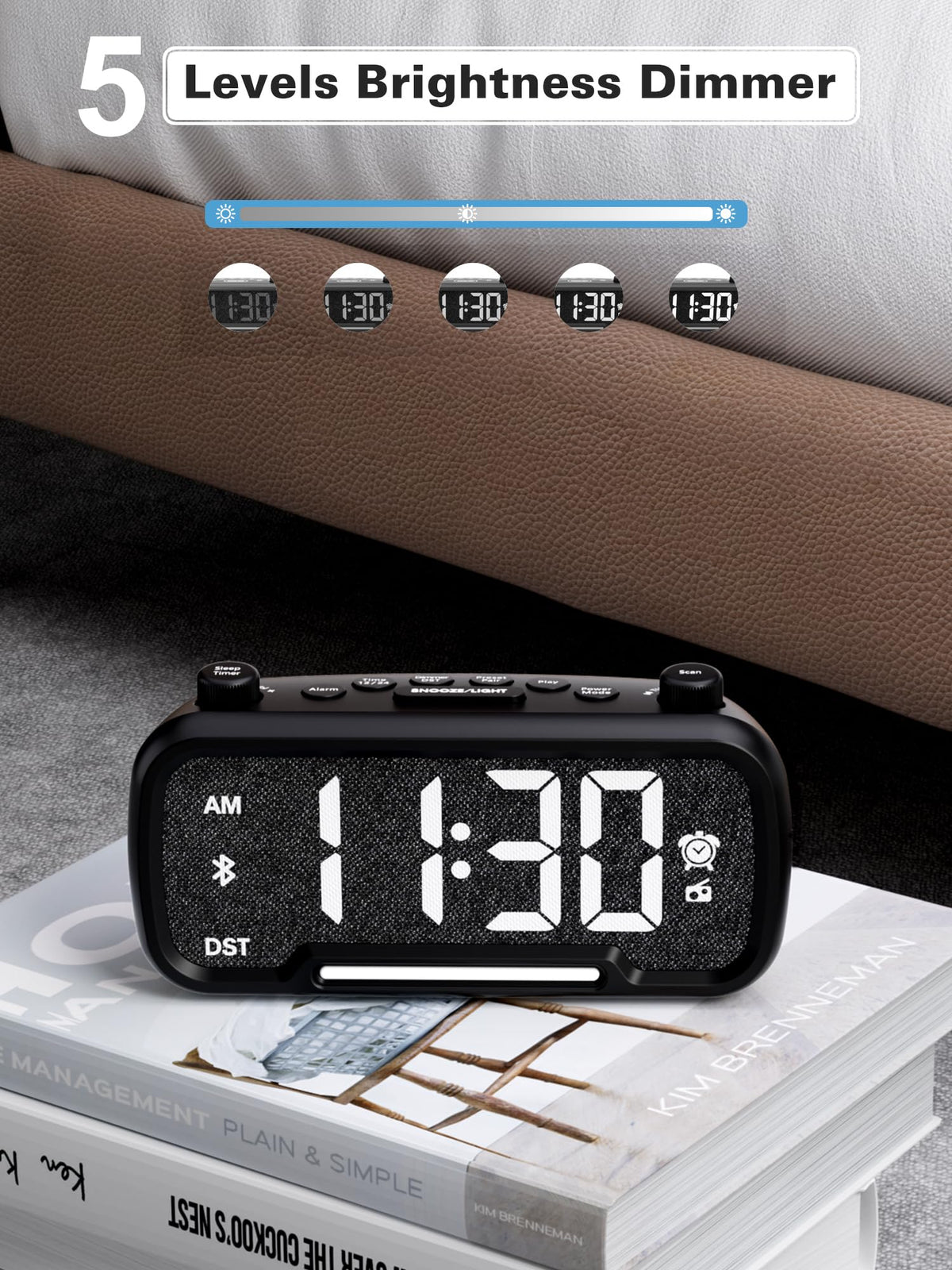 Mesqool clock radio provides Type-C and USB-A charging for devices overnight