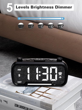 Mesqool clock radio provides Type-C and USB-A charging for devices overnight