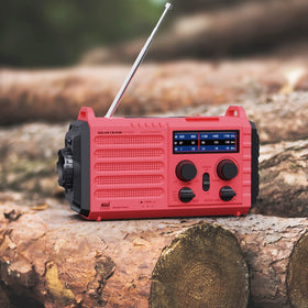 Mesqool compass and SOS button being used to signal rescuers with loud alarm