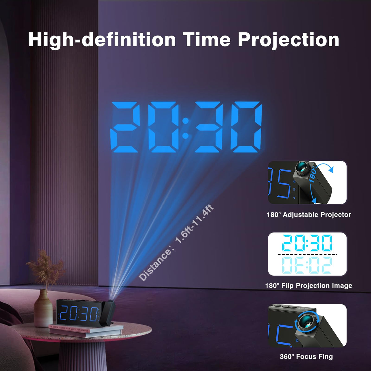 Mesqool dual alarms offer radio or buzzer wake up options