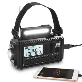 Mesqool front panel and LCD showing alerts and battery, fast situational awareness