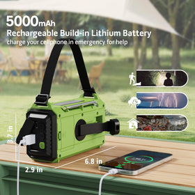 Mesqool hand crank and side controls for manual emergency power