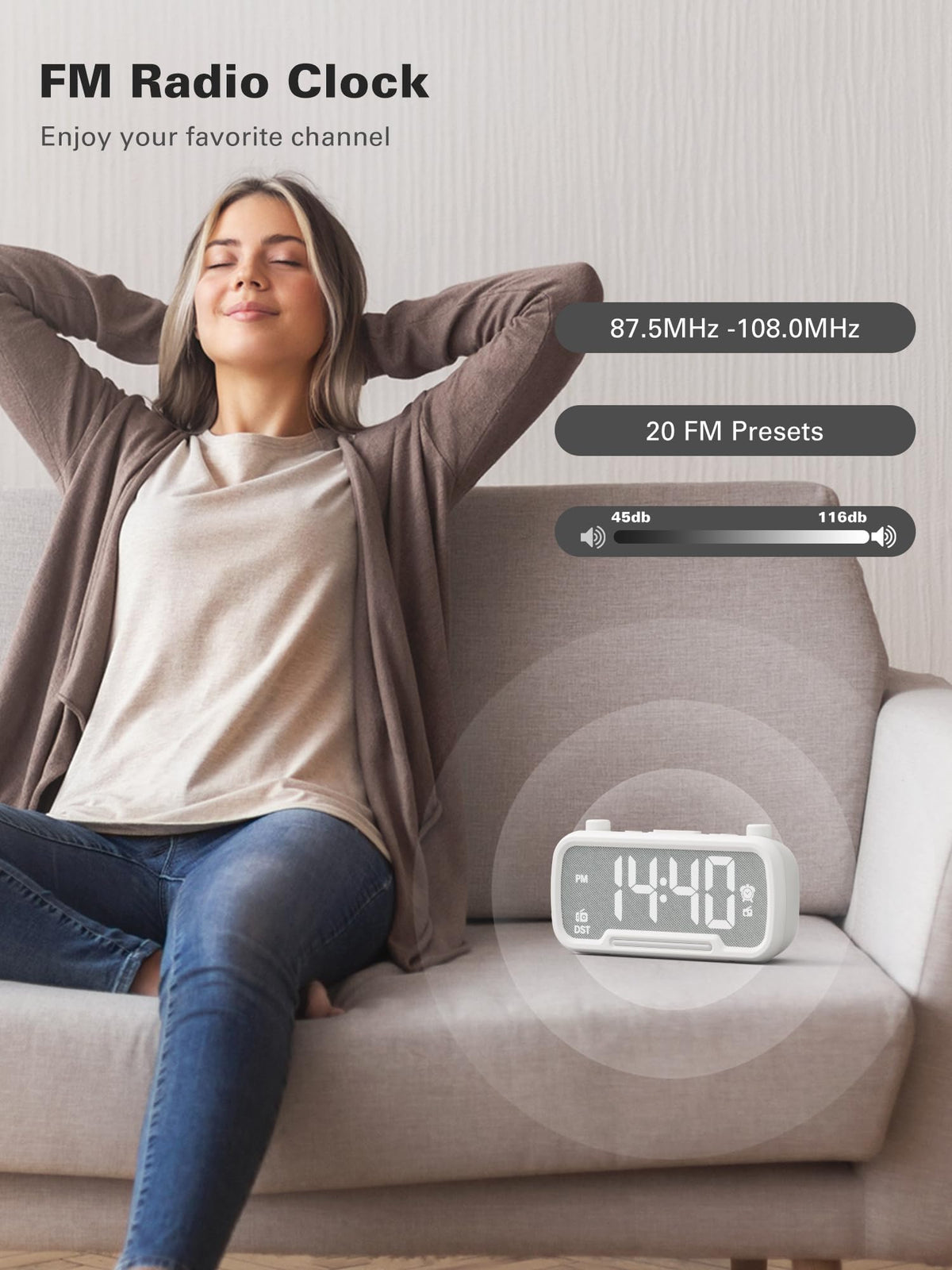 Mesqool plug-in clock with battery backup keeps settings during outages.