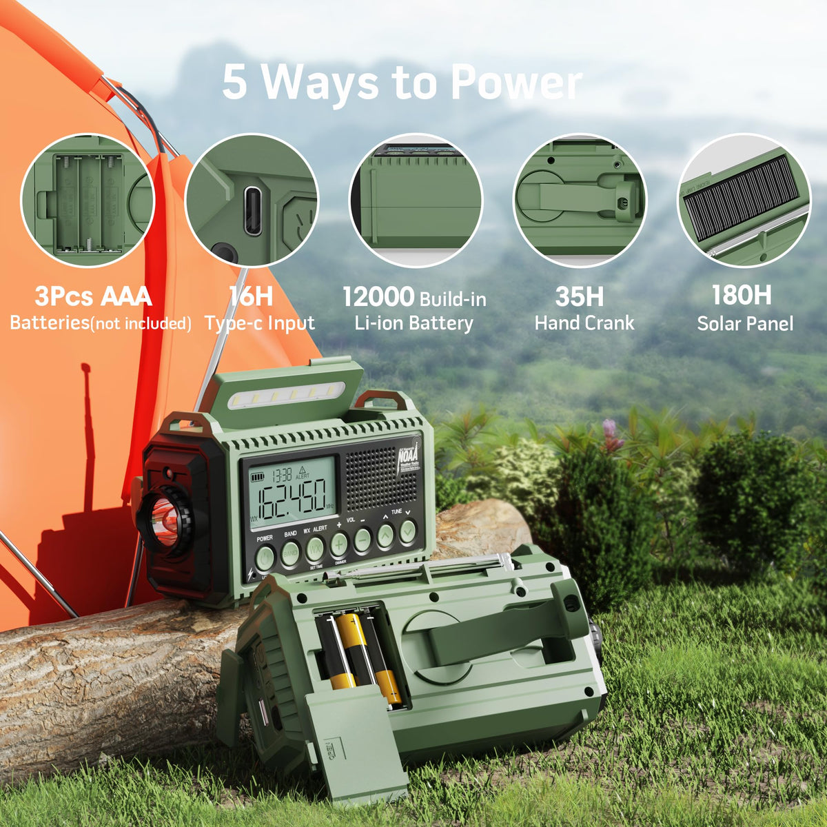 Mesqool solar panel top view collecting sun to recharge battery off-grid