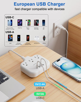 meta-ant 5ft extension cord stretched, provides extra reach in rooms