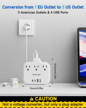 meta-ant PD30W 5ft extension cord placed behind furniture for flexible placement