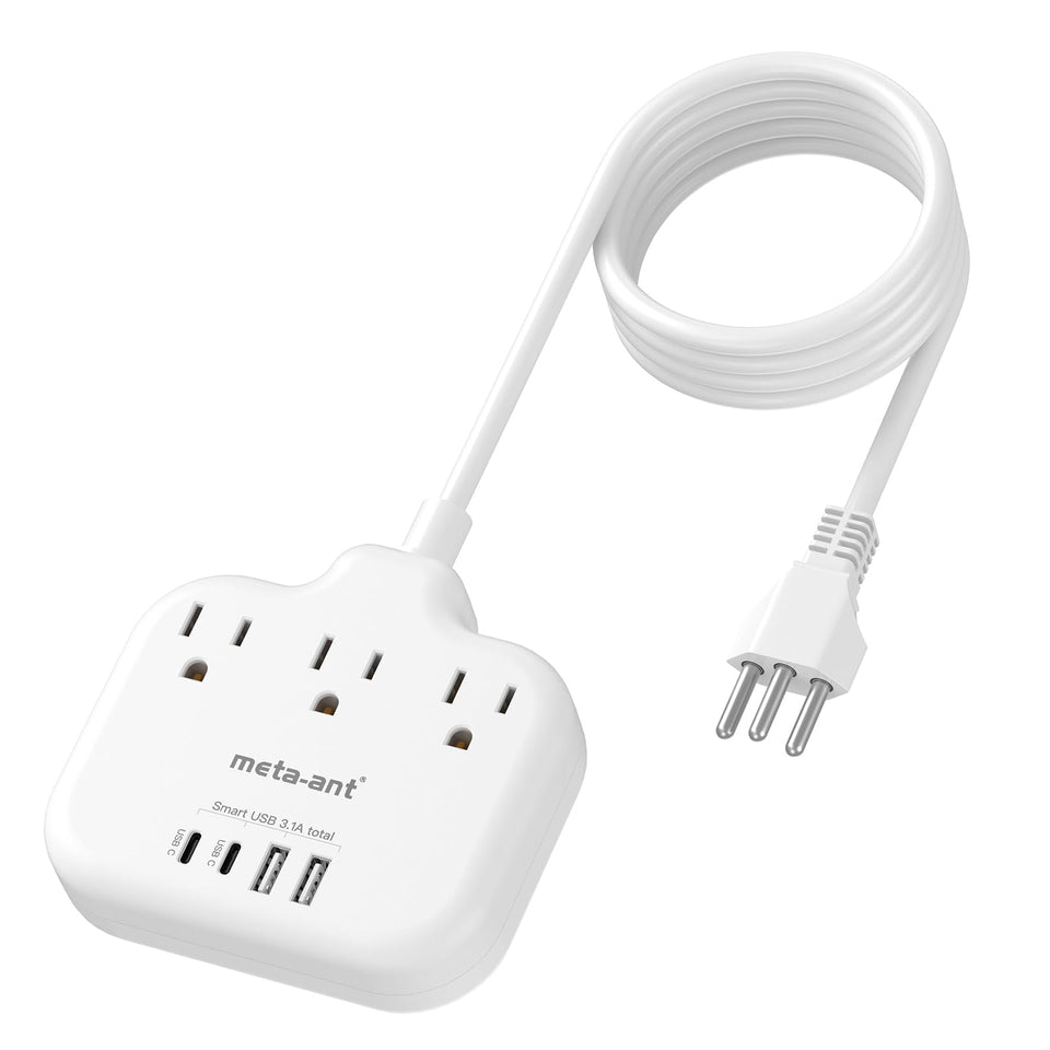 meta-ant Switzerland travel plug adapter Type J powering devices in Swiss outlets.