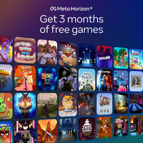 Meta Quest 3S library access with 40+ games and Batman included.