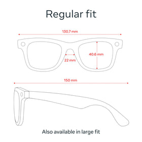 Meta Ray-Ban Gen 1 Wayfarer style with tech for everyday adventures.