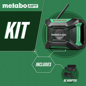 Metabo HPT UR18DAQ4 streams Bluetooth from phone for music