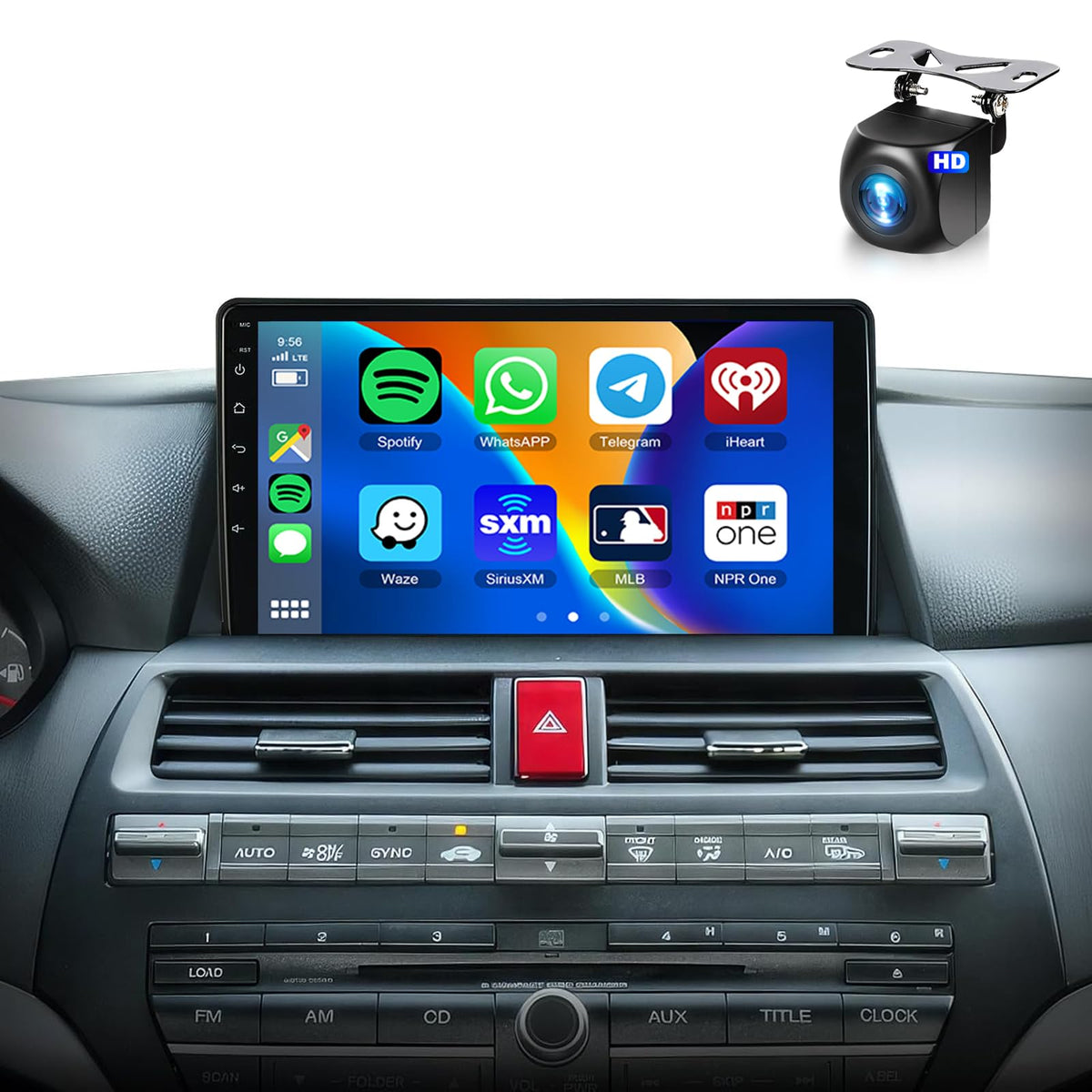METEESER 10 inch touchscreen enhances navigation and media access in the Honda Accord.