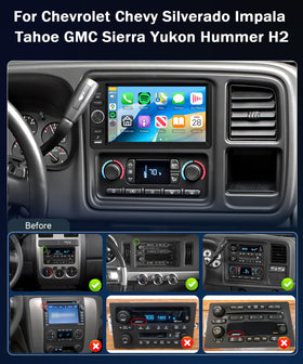 METEESER IPS screen 7 inch display for Chevy trucks improves visibility touch control