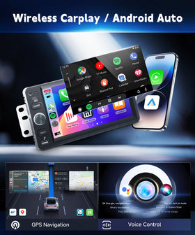 METEESER wireless CarPlay and Android Auto for seamless smartphone integration