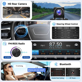 METEESER AHD backup camera view for safer parking and reversing.