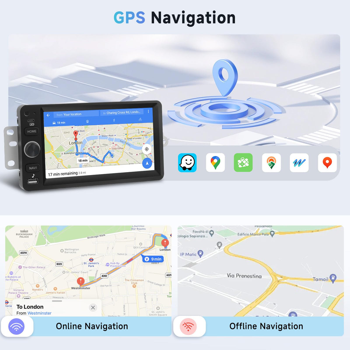 METEESER Bluetooth FM radio module for hands‑free calls and streaming.