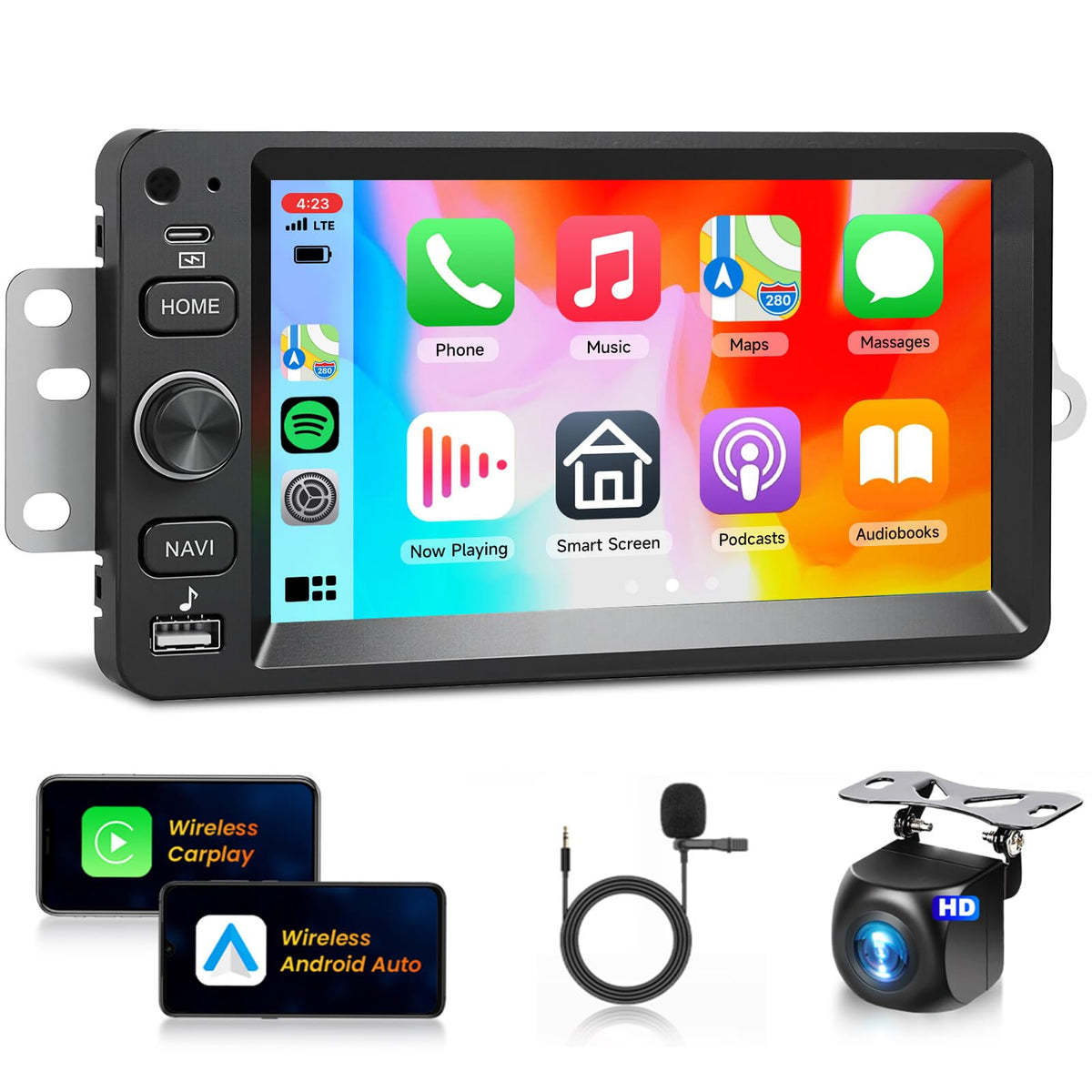 METEESER front view car stereo for Chevy GM trucks offers clean dashboard integration