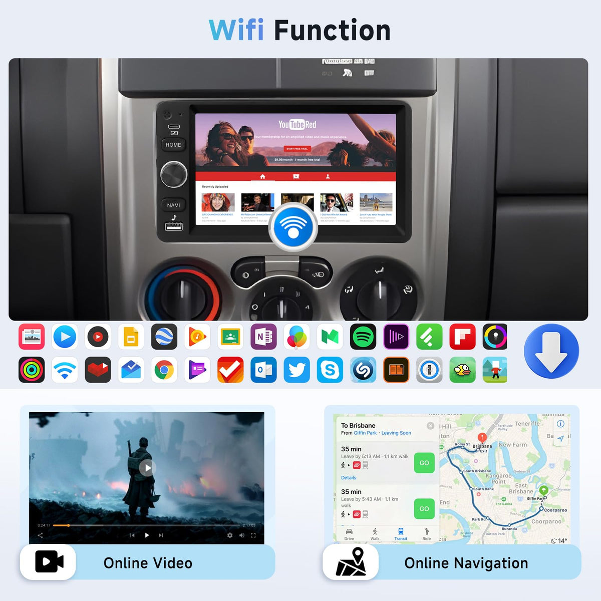 METEESER GPS WiFi navigation screen with offline maps for reliable routing.