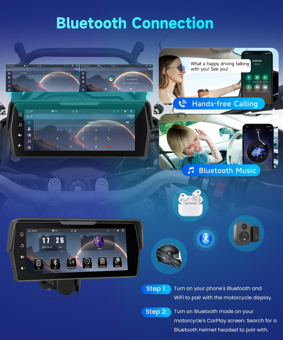 METEESER dash cam quick-install angle illustrating easy setup in minutes.