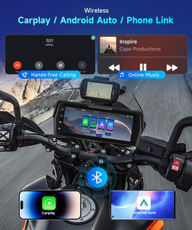 METEESER motorcycle dash cam rear view highlighting rugged protection and rear installation.