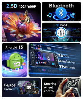 METEESER steering wheel controls and customizable UI themes support safer operation.
