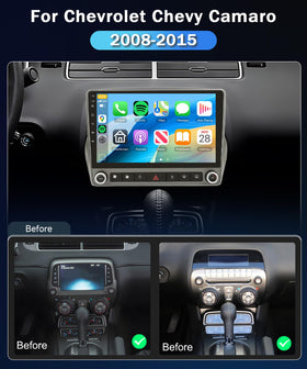 METEESER wireless CarPlay and Android Auto interface for Camaro with hands-free control.