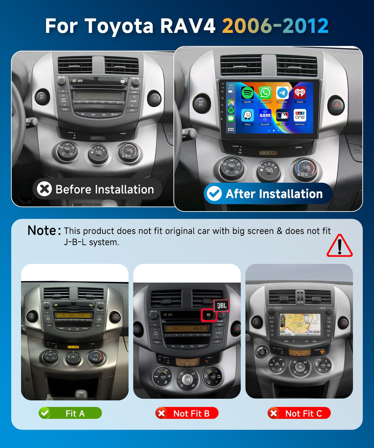 METEESER wireless CarPlay and Android Auto upgrade for Rav4 stereo