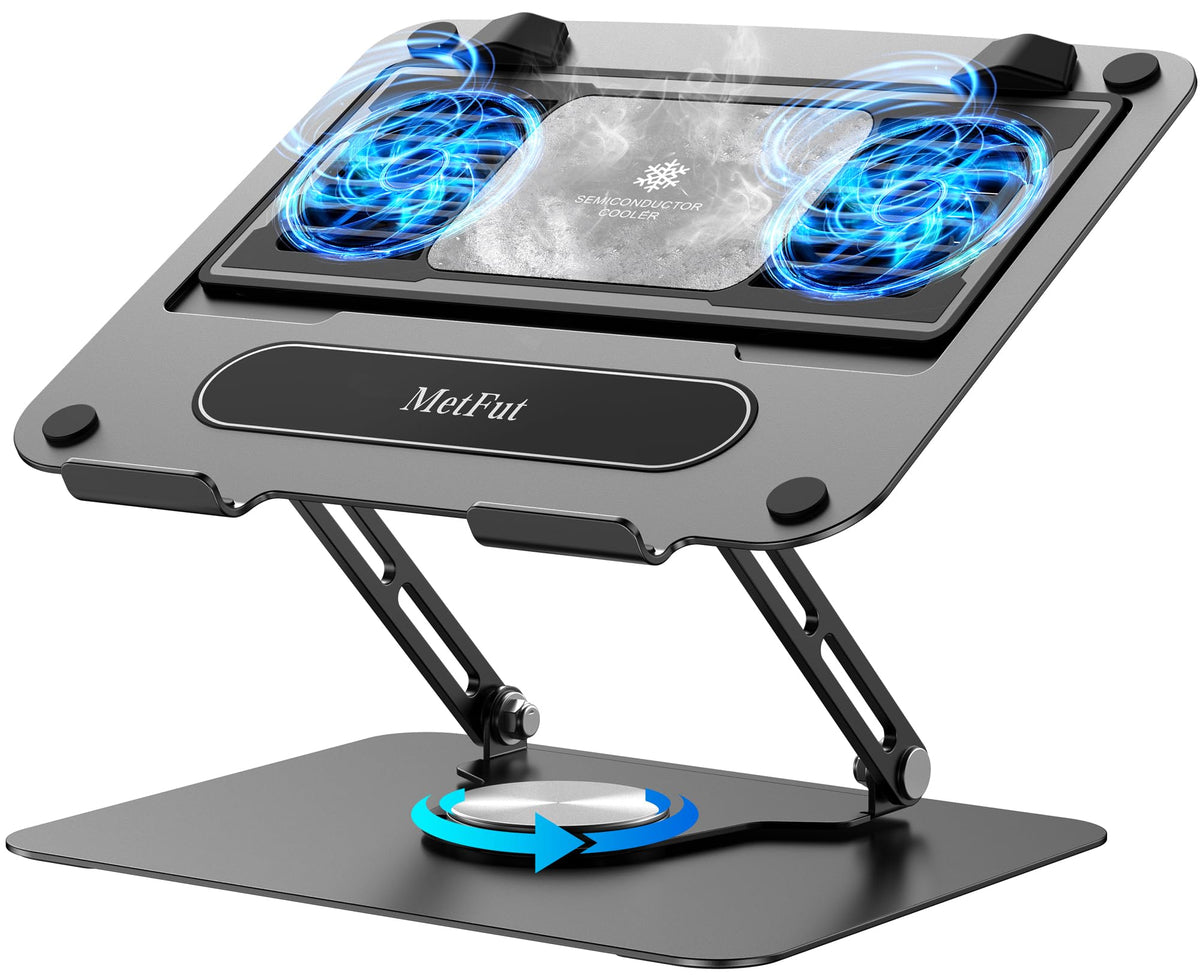 MetFut laptop cooling pad with detachable fan improving heat management on 10–16 inch laptops