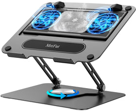 MetFut laptop cooling pad with detachable fan improving heat management on 10–16 inch laptops