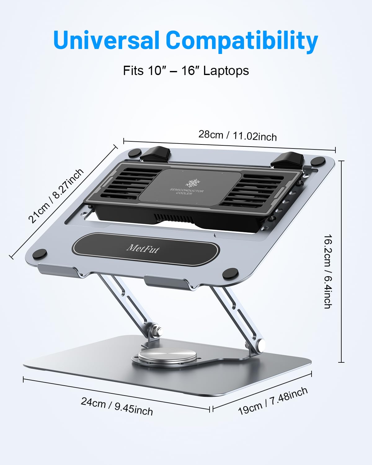 MetFut non-slip rubber pads protect desk and laptop