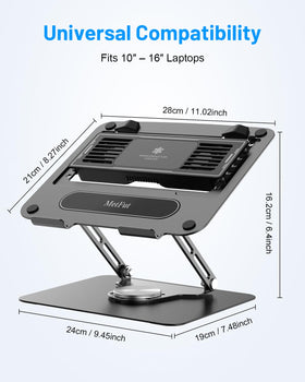 MetFut supports laptops up to 15.6 inches and 20 pounds
