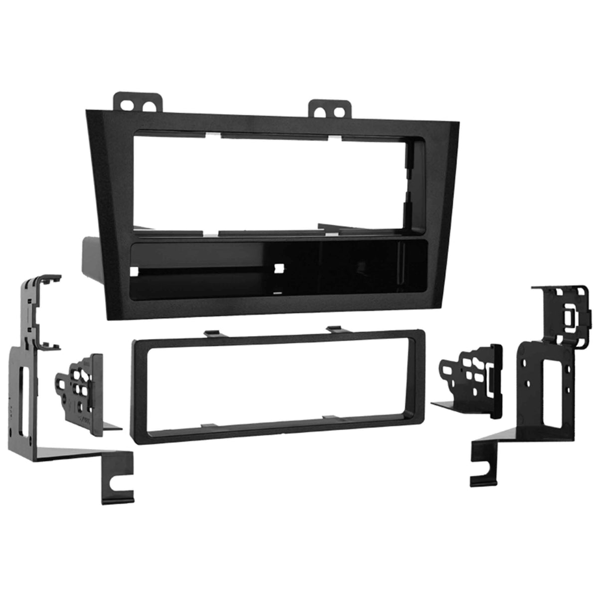Metra 99-8211 front bezel with pocket showing OEM-style fit and added storage