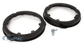 Metra Ford F-150 2015+ rear speaker plate, easy upgrade and precise fit.