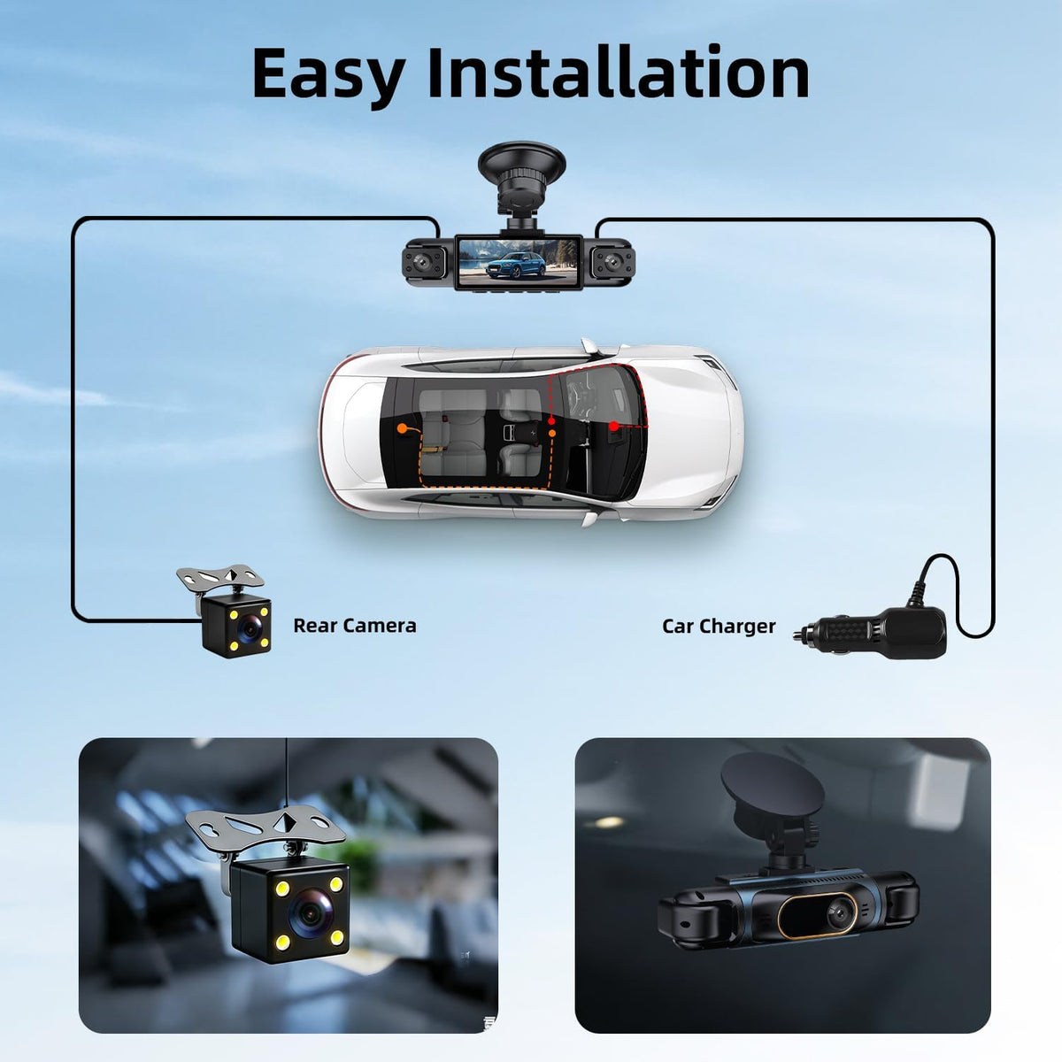 METRICSQUARE size and accessory layout showing included mounts and charger benefit: complete kit