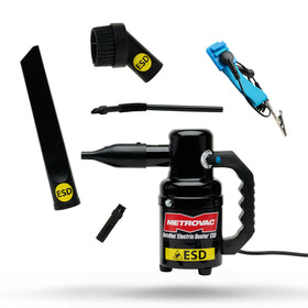 METROVAC ED-500-ESDV variable speed control enables precise electronics dusting