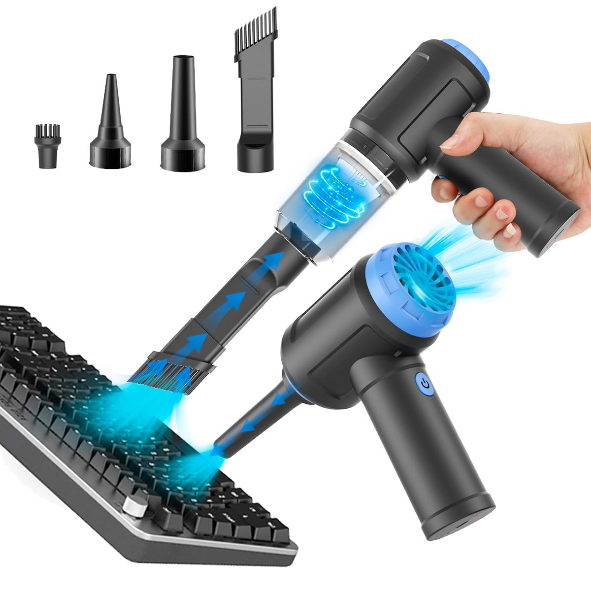 Meudeen Air Duster keyboard cleaning for precise dust removal and a cleaner workspace