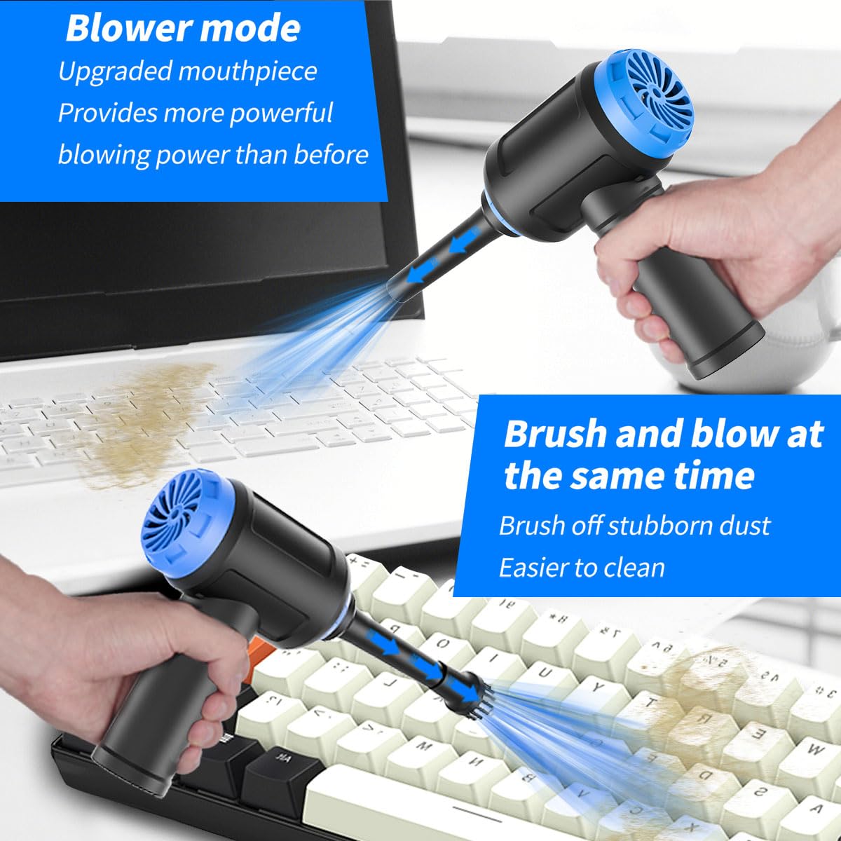 Meudeen Air Duster laptop dust removal keeps vents clear and cool