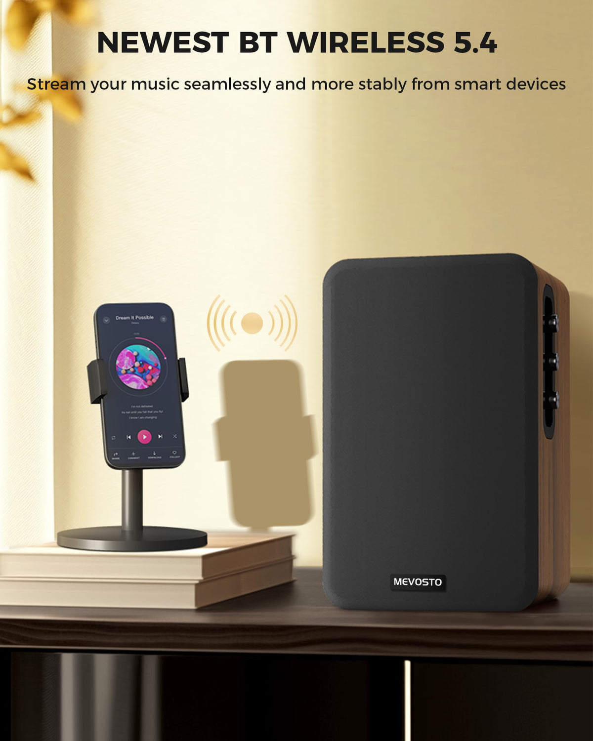 MEVOSTO Bluetooth 5.4 pairing makes wireless setup quick and reliable.