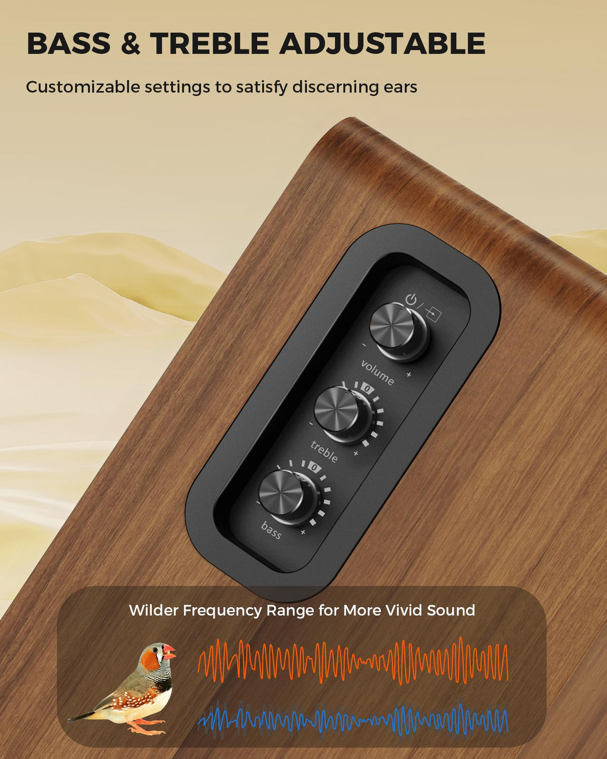 MEVOSTO stereo speakers offer versatile connectivity with RCA, AUX, and USB inputs.