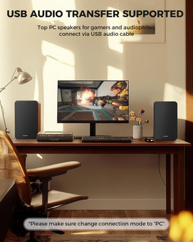 MEVOSTO USB digital audio connection enables lossless PC playback.