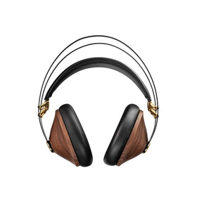 Self-adjusting headband on MEZE AUDIO headphones distributes pressure for comfortable listening