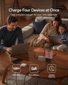 Compact GaN charger delivering full 140W power in a smaller form