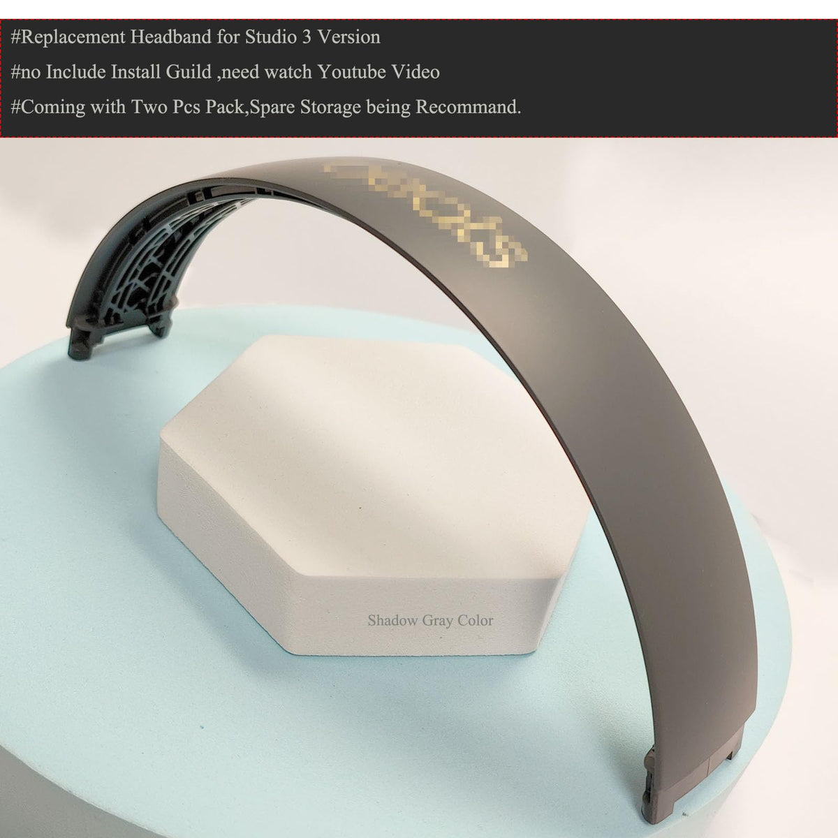 Color-matched gray headbands blend with Studio 3 headphones