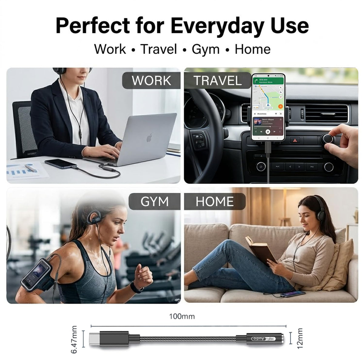 mfreeo compact adapter is travel-friendly for on-the-go calls