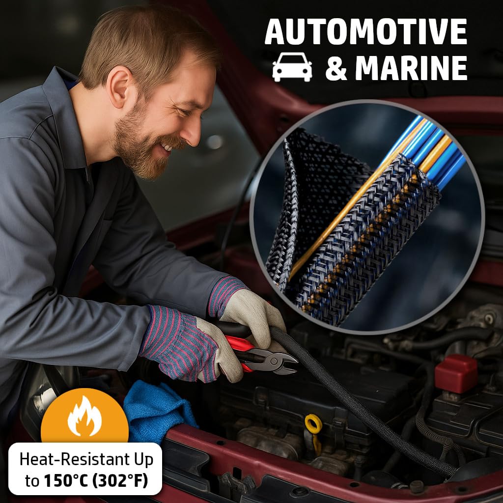 MGI SpeedWare protective loom guards automotive harnesses from abrasion and wear.
