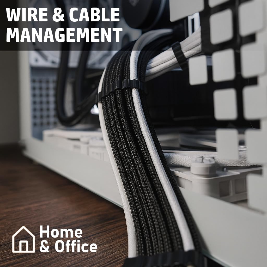 MGI SpeedWare braided PET polyester wrap keeps cables neat in tight spaces.