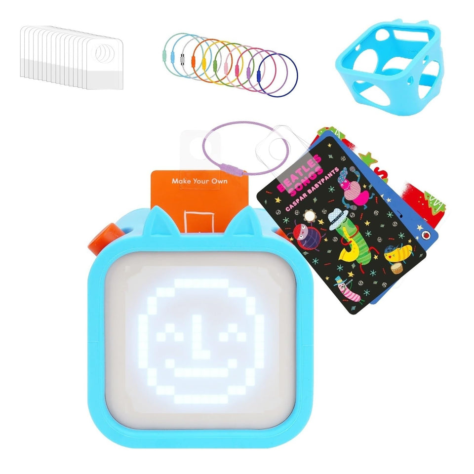 MGZNMTY Yoto silicone case with blue cat ears enhances portability and style