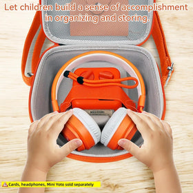 MGZNMTY case inside backpack showing compact size and travel readiness